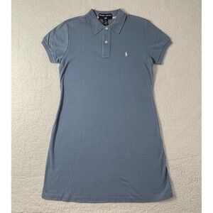 Polo Sport Ralph Lauren Women's Polo Shirt Dress Blue 100% Cotton Size M VTG NWT